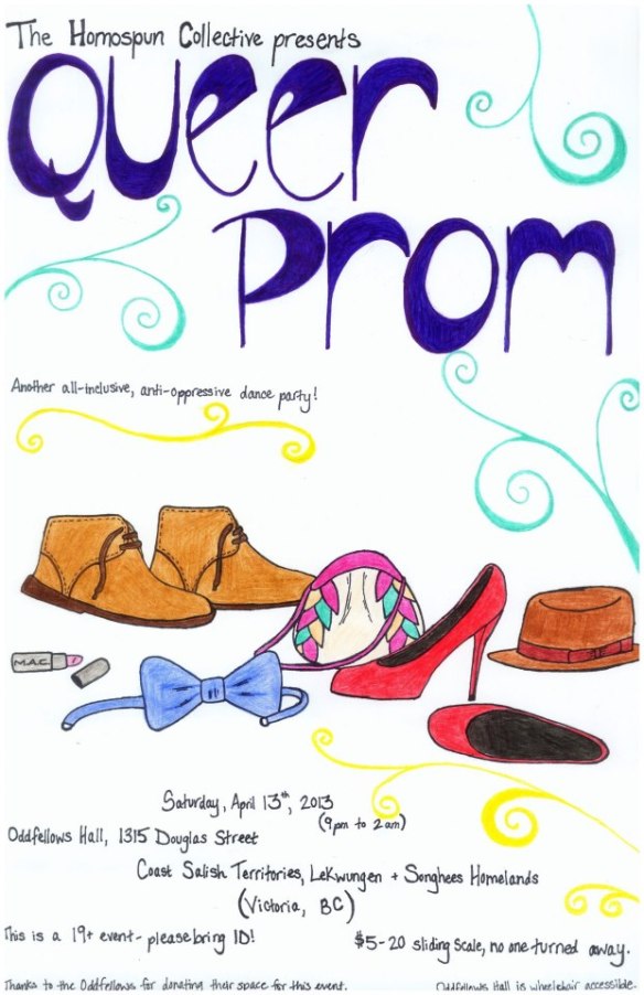 Homospun poster: Queer Prom